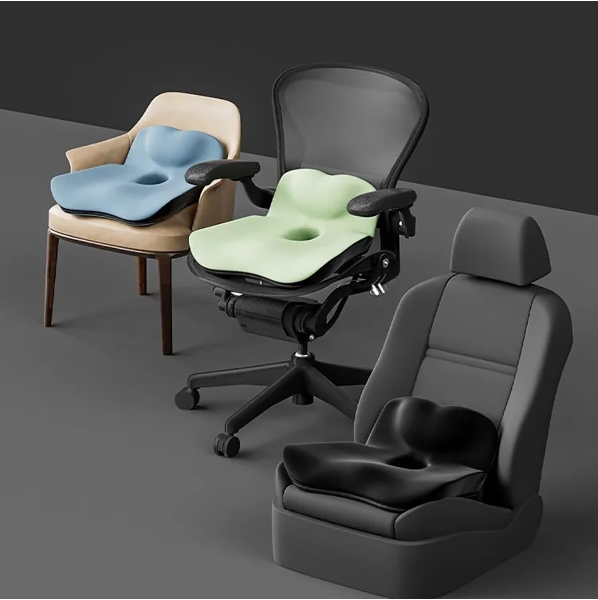 Comfora™ Memory Foam Coccyx Seat Cushion for Office & Car