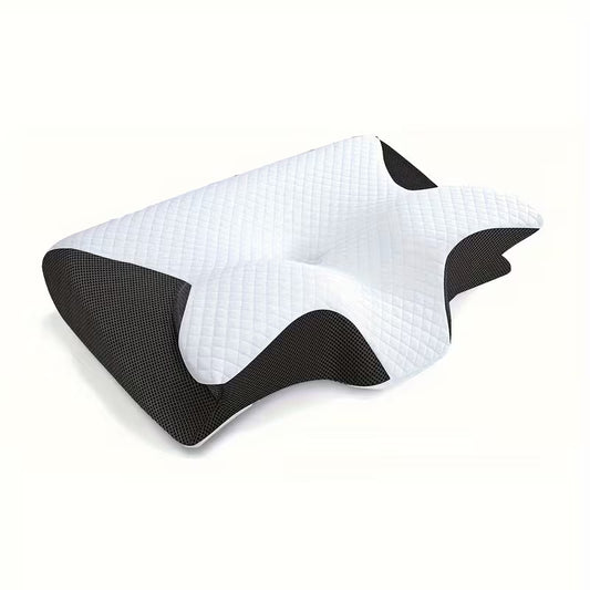 Comfora™ Memory Foam Cervical Pillow – 2-in-1 Ergonomic Sleep Comfort